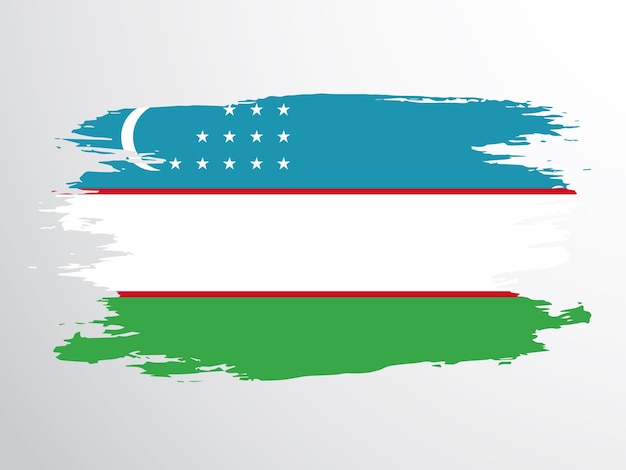 Cepillo vector bandera de Uzbekistán