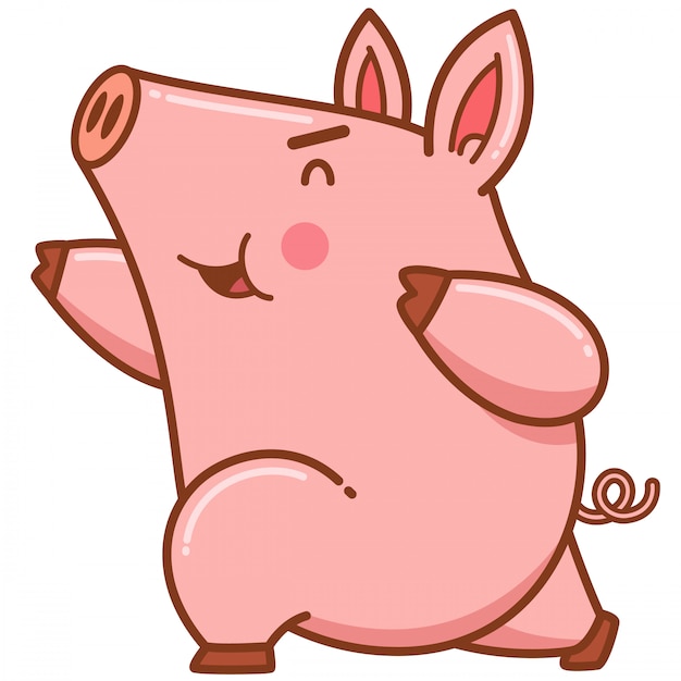 Cerdo de dibujos animados
