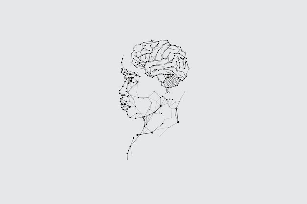 Cerebro humano y sus capacidades Ilustración de vector de visión conceptual