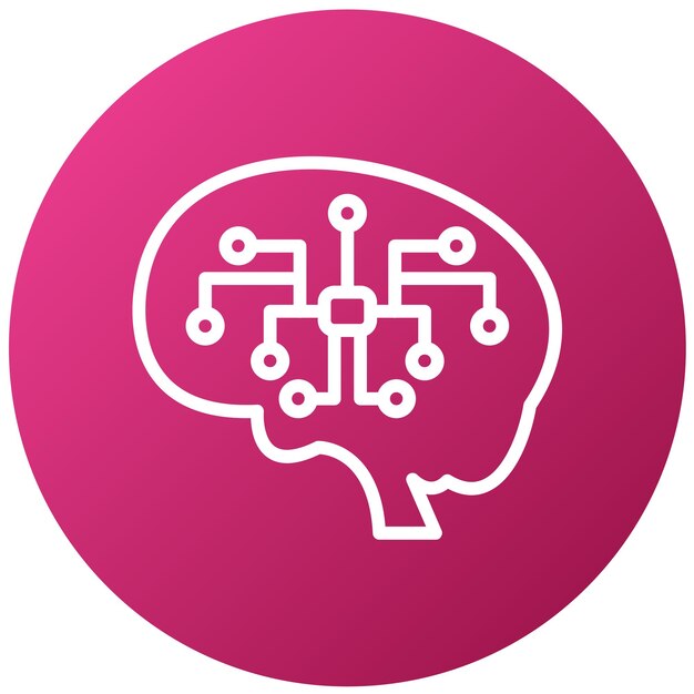un cerebro rosa con un contorno blanco en el centro