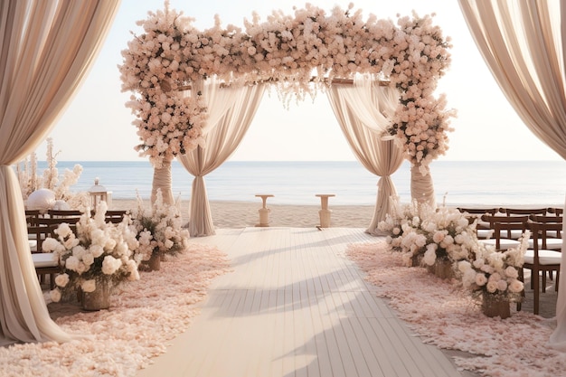 una ceremonia de boda junto al mar