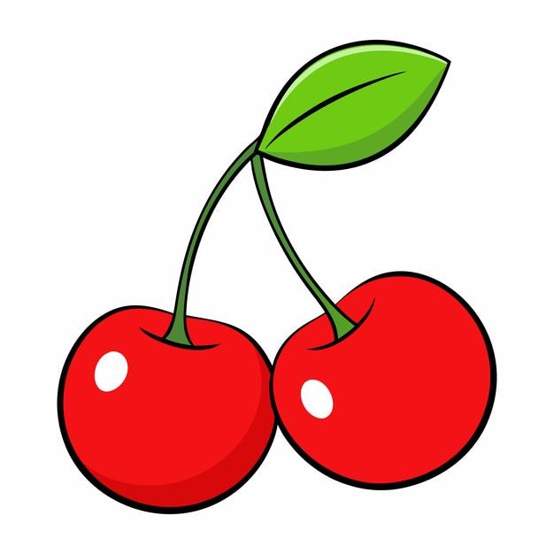 Cerezas rojas fructíferas con hojas
