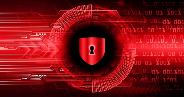 Cerradura cerrada en el fondo digital de la ciberseguridad
