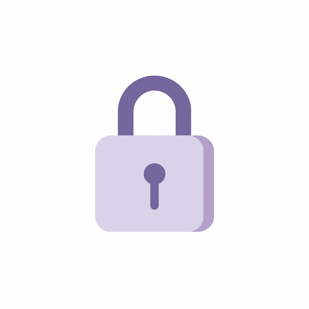 Cerradura de seguridad de vector libre cerradura de privacidad de datos protegida