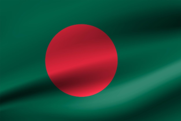 cerrar ondeando la bandera de Bangladesh. símbolos de la bandera de Bangladesh.