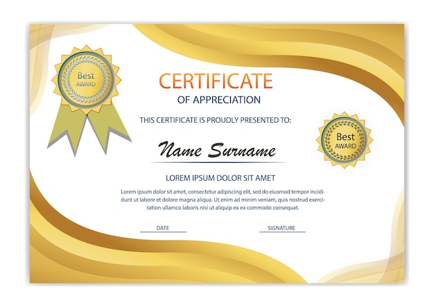 certificado de agradecimiento que se hace por el nombre sandalia