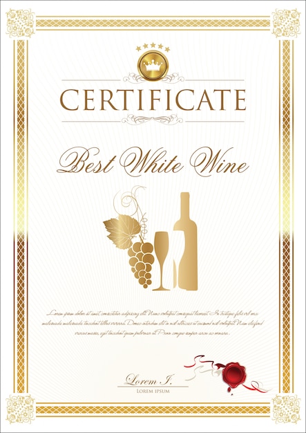 Certificado best wine