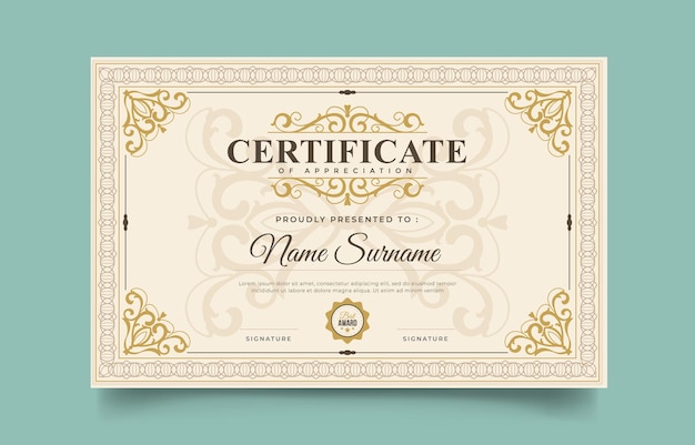 un certificado de la categoría de concesión