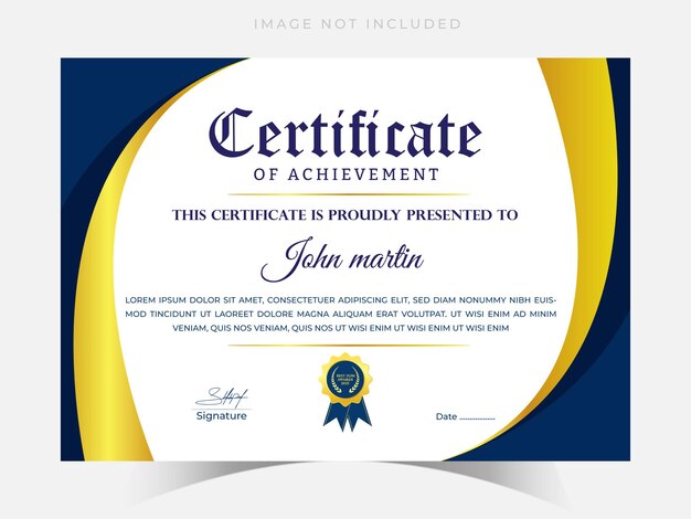 un certificado de categoría de premio para una foto de un premio