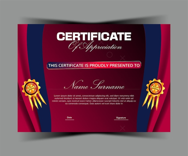 Vector certificado y diploma