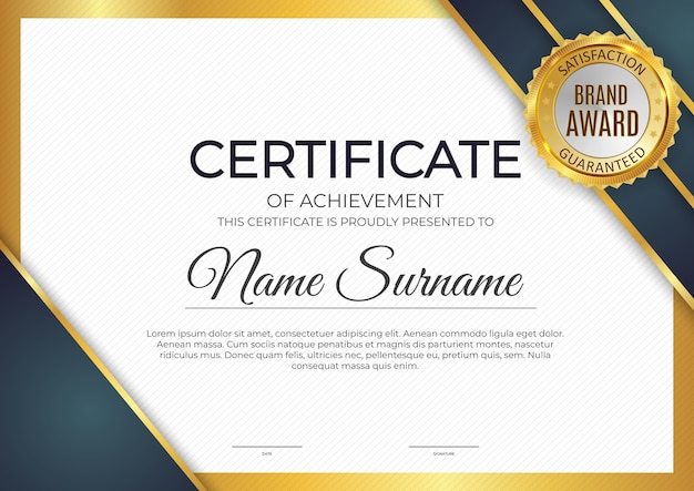 Certificado, fondo de plantilla de diploma.