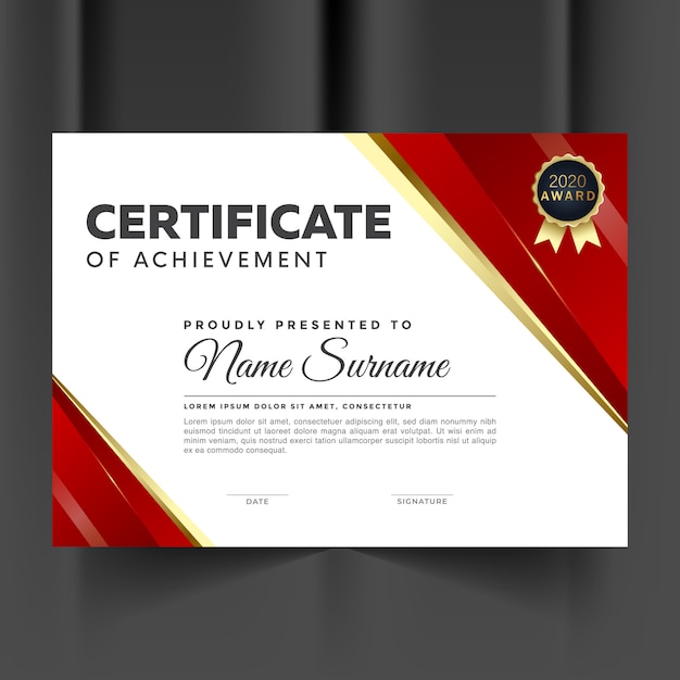 Certificado de gratitud elegante