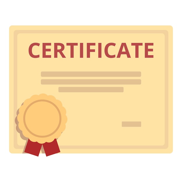 Certificado icono dibujos animados vector Documento de regalo Educación moderna