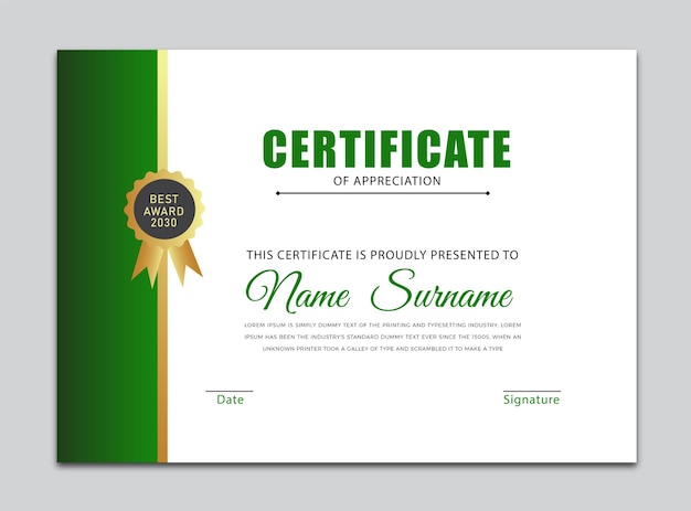 Certificado de logro de gradiente