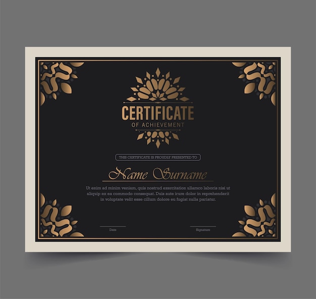 Certificado de logro mejor premio diploma