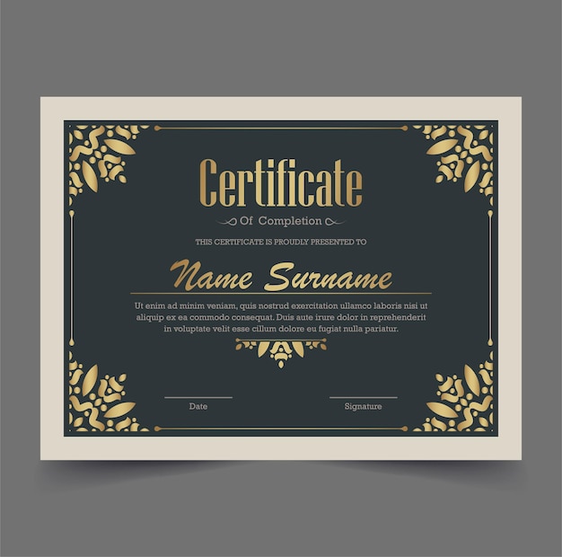 Certificado de logro mejor premio diploma