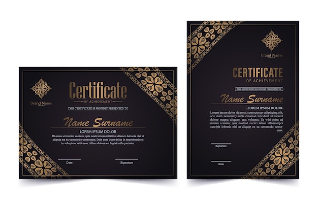 Certificado de logro mejor premio diploma
