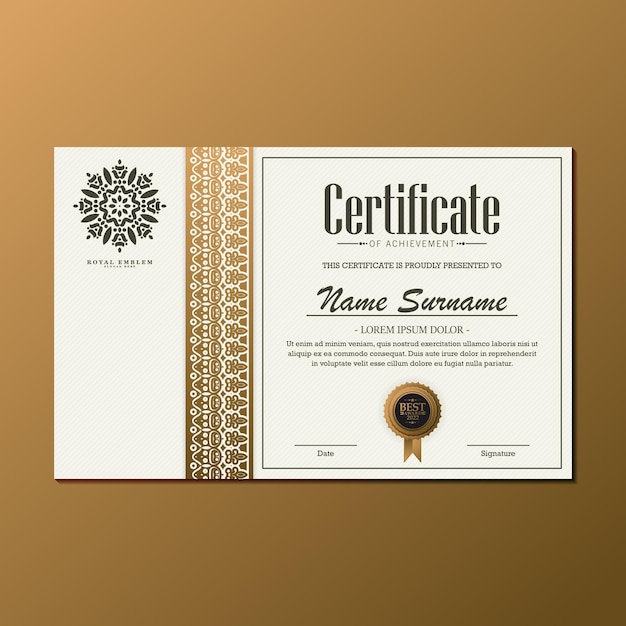 Certificado de logro mejor premio diploma
