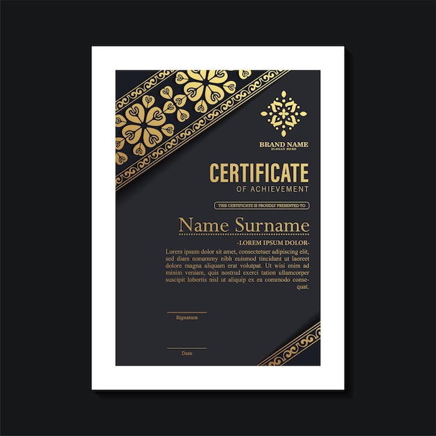Certificado de logro mejor premio diploma