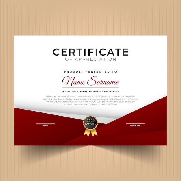 Certificado de logro moderno geométrico