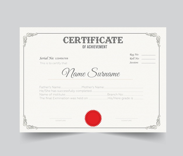 Un certificado de logro se muestra en un libro blanco.