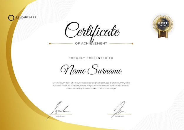 Certificado de logro