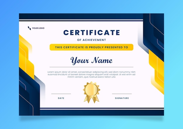 certificado de logro