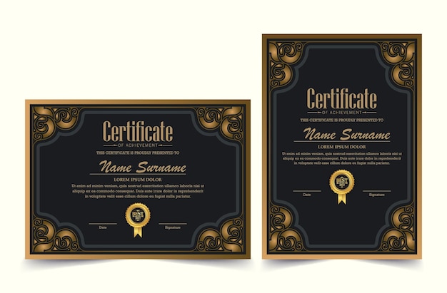 Certificado de logros mejor diploma de premio