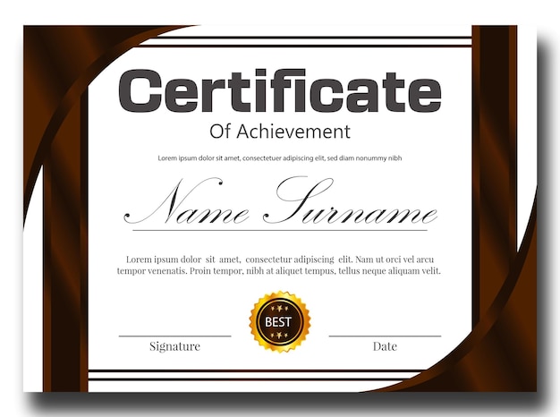 certificado nuevo profesional en vector de marco