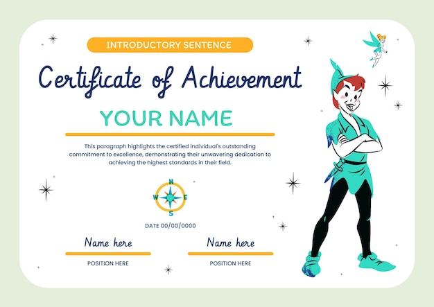 Certificado de Peter Pan