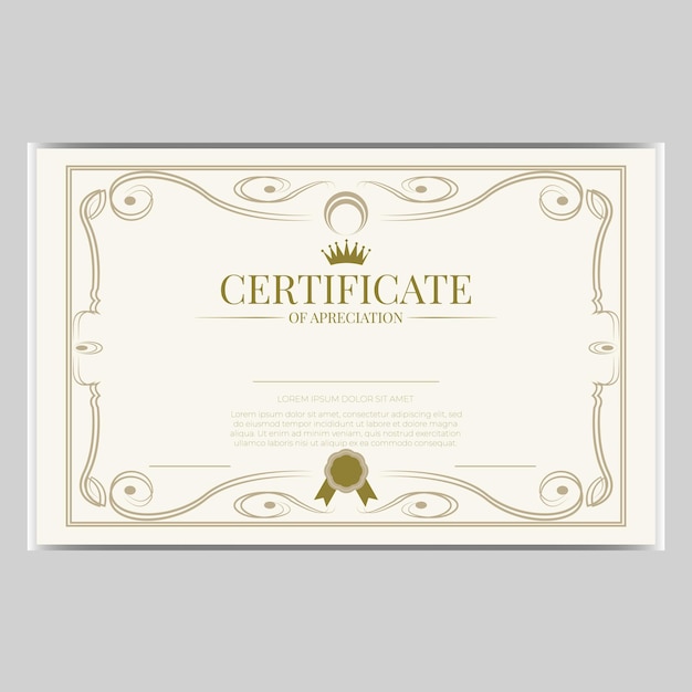 Vector certificado profesional