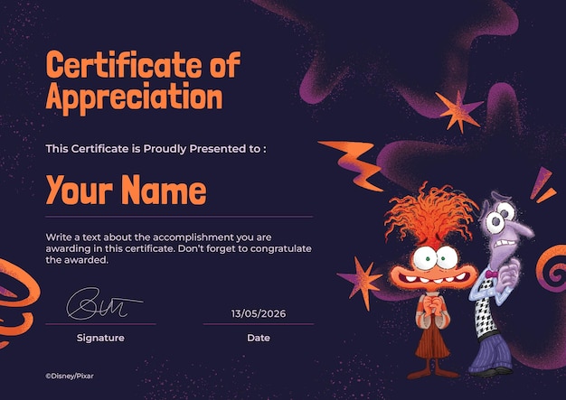 Certificado de Del Revés 2