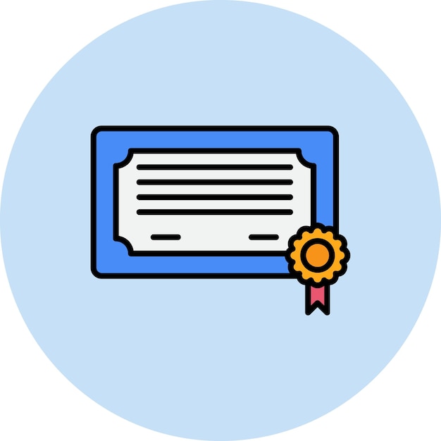 Certificados de ilustración plana