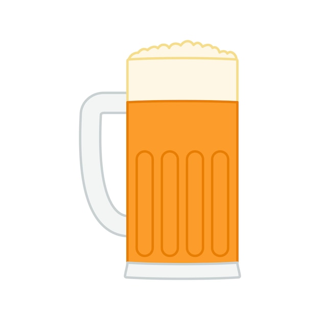 Cerveza aislada sobre fondo blanco ilustración vectorial