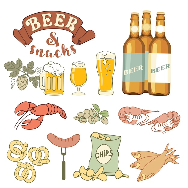 Cerveza y bocadillos