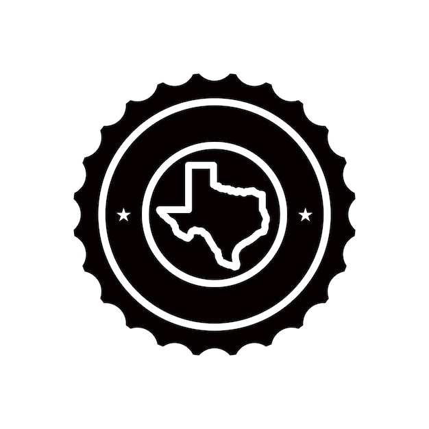 cerveza pinta Texas cervecería sello etiqueta etiqueta logo diseño vector ilustración