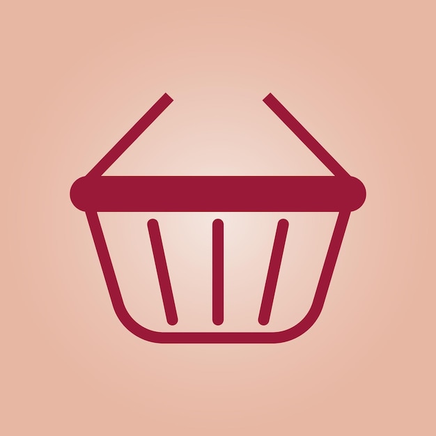 Cesta de compras icono de moda galante ilustración vectorial abstracta obras de arte coloridas diseño encantador