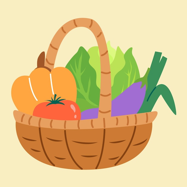 Cesta de frutas y verduras