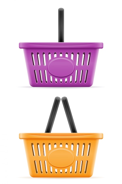 Cesta plástica de la tienda