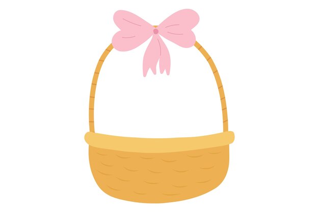 Cesto de Pascua vacío con arco