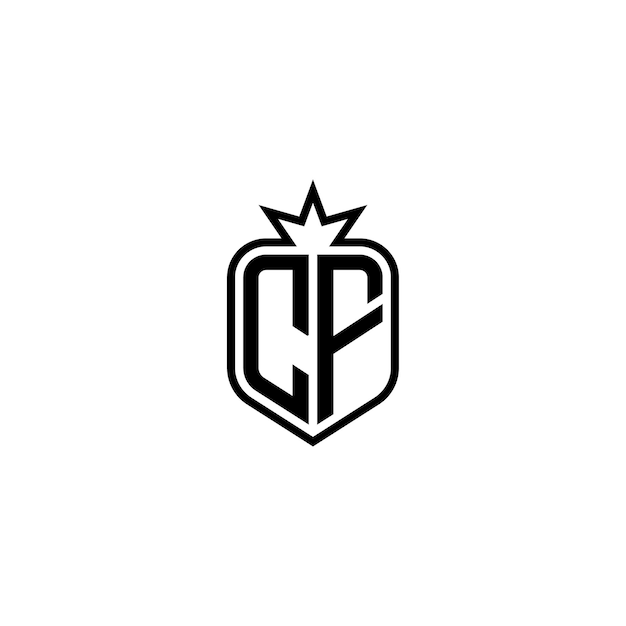 CF monograma logotipo diseño carta texto nombre símbolo monocromo logotipo alfabeto carácter simple logotipo