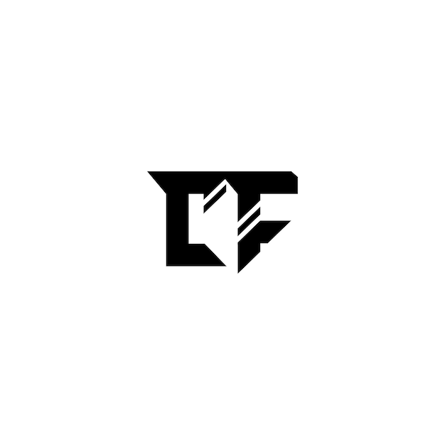 CF monograma logotipo diseño carta texto nombre símbolo monocromo logotipo alfabeto carácter simple logotipo