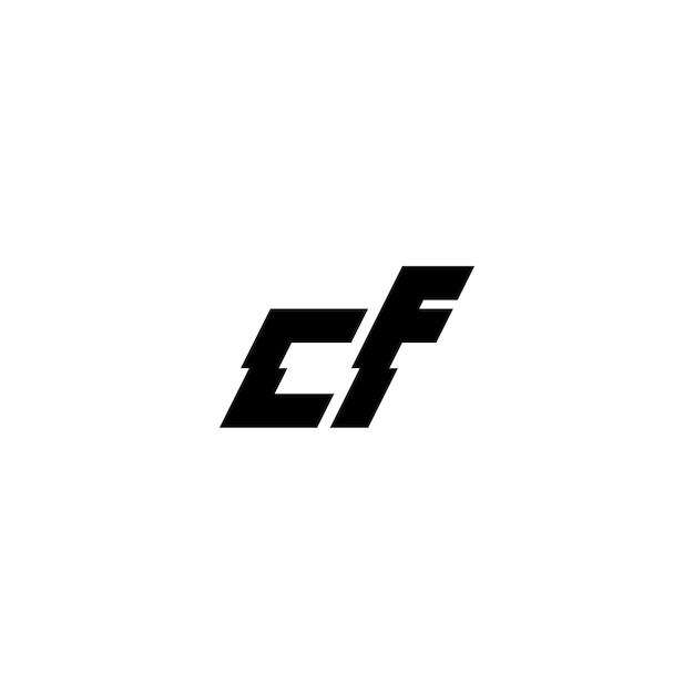 CF monograma logotipo diseño carta texto nombre símbolo monocromo logotipo alfabeto carácter simple logotipo