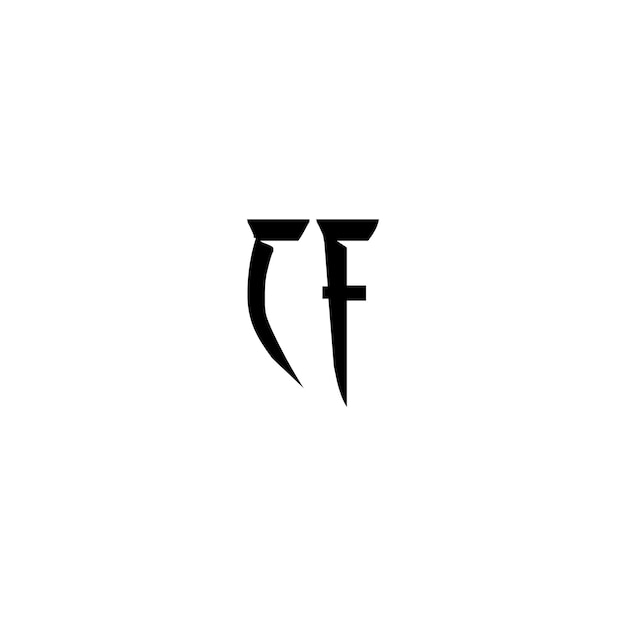 CF monograma logotipo diseño carta texto nombre símbolo monocromo logotipo alfabeto carácter simple logotipo