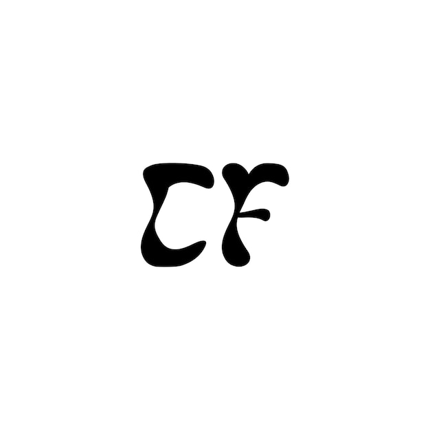 CF monograma logotipo diseño carta texto nombre símbolo monocromo logotipo alfabeto carácter simple logotipo