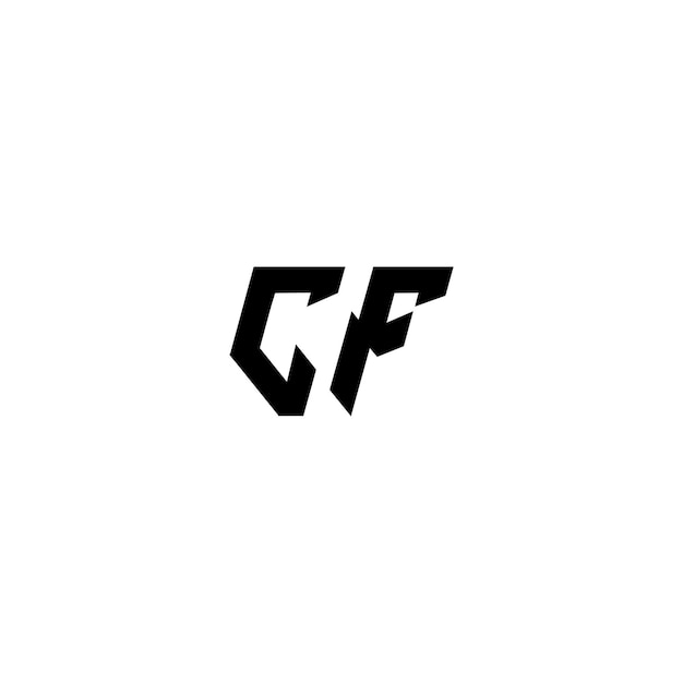 CF monograma logotipo diseño carta texto nombre símbolo monocromo logotipo alfabeto carácter simple logotipo