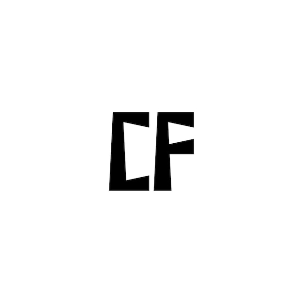 CF monograma logotipo diseño carta texto nombre símbolo monocromo logotipo alfabeto carácter simple logotipo