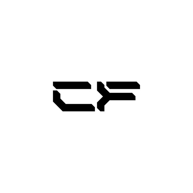 CF monograma logotipo diseño carta texto nombre símbolo monocromo logotipo alfabeto carácter simple logotipo