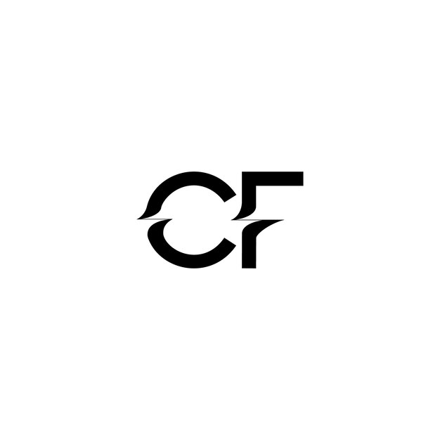 CF monograma logotipo diseño carta texto nombre símbolo monocromo logotipo alfabeto carácter simple logotipo