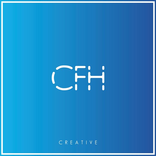 CFH Premium Vector último diseño de logotipo Diseño creativo de logotipo Ilustración vectorial Logotipo mínimo Monograma